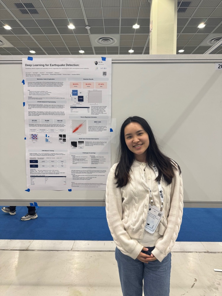 With my poster at the WiML symposium at ICML 2026